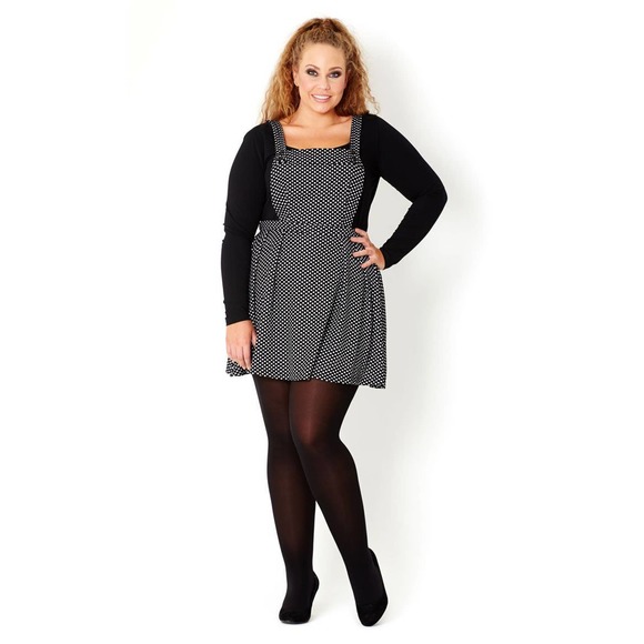 City Chic Dresses & Skirts - City Chic Y2K Pinafore Polka Dot Overall Mini Dress Plus Size 16 Small H14116